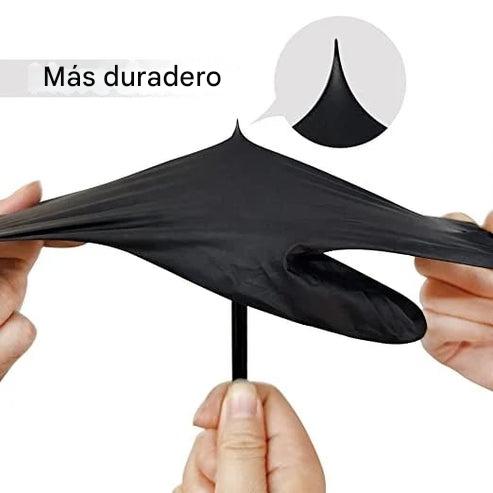 100 Guantes desechables de nitrilo, antideslizantes y resistentes a los arañazos.