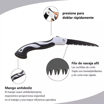 Sierra Plegable: ¡Corte Ramas Gruesas como Mantequilla y Ahorre Tiempo y Esfuerzo!