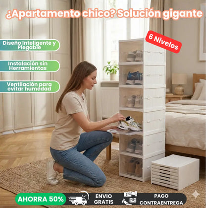 Organizador de Zapatos Plegable - 6 Niveles