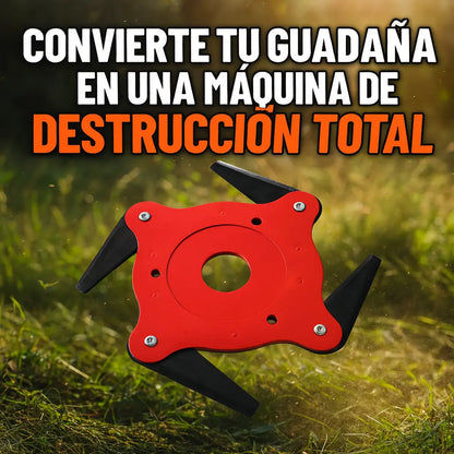 Cuchilla 'Bestia' de 4 Hojas para Guadaña: ¡Aniquila la Maleza Densa y los Arbustos sin Esfuerzo!