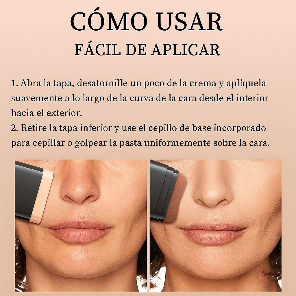 Base en Barra 2 en 1 con Brocha O’Cheal – Maquillaje Perfecto en Segundos