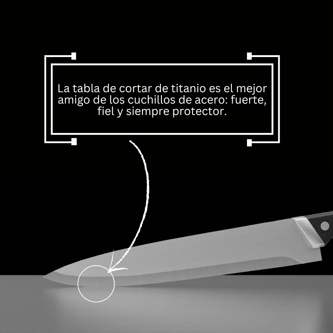 2 TABLA DE CORTAR TITANIO PURO + AFILADOR 🔪