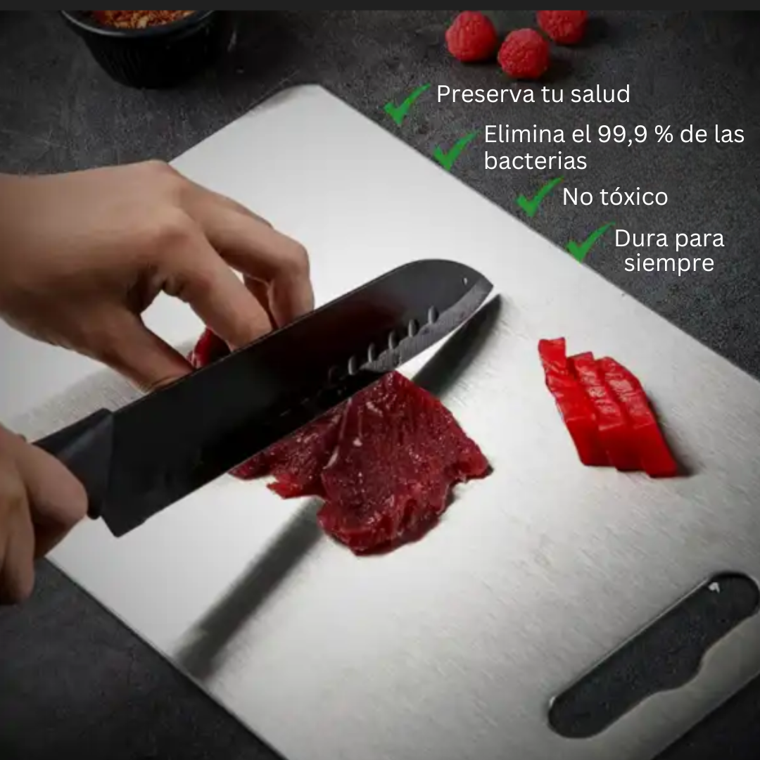 2 TABLA DE CORTAR TITANIO PURO + AFILADOR 🔪